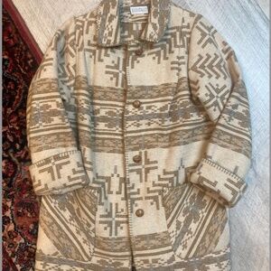 Vintage 90s Lands End Southwest Inspired Coat